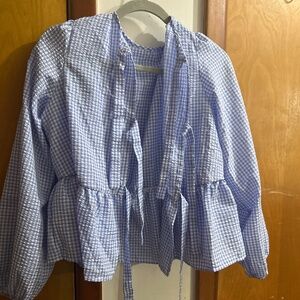 This is a plaid cover up